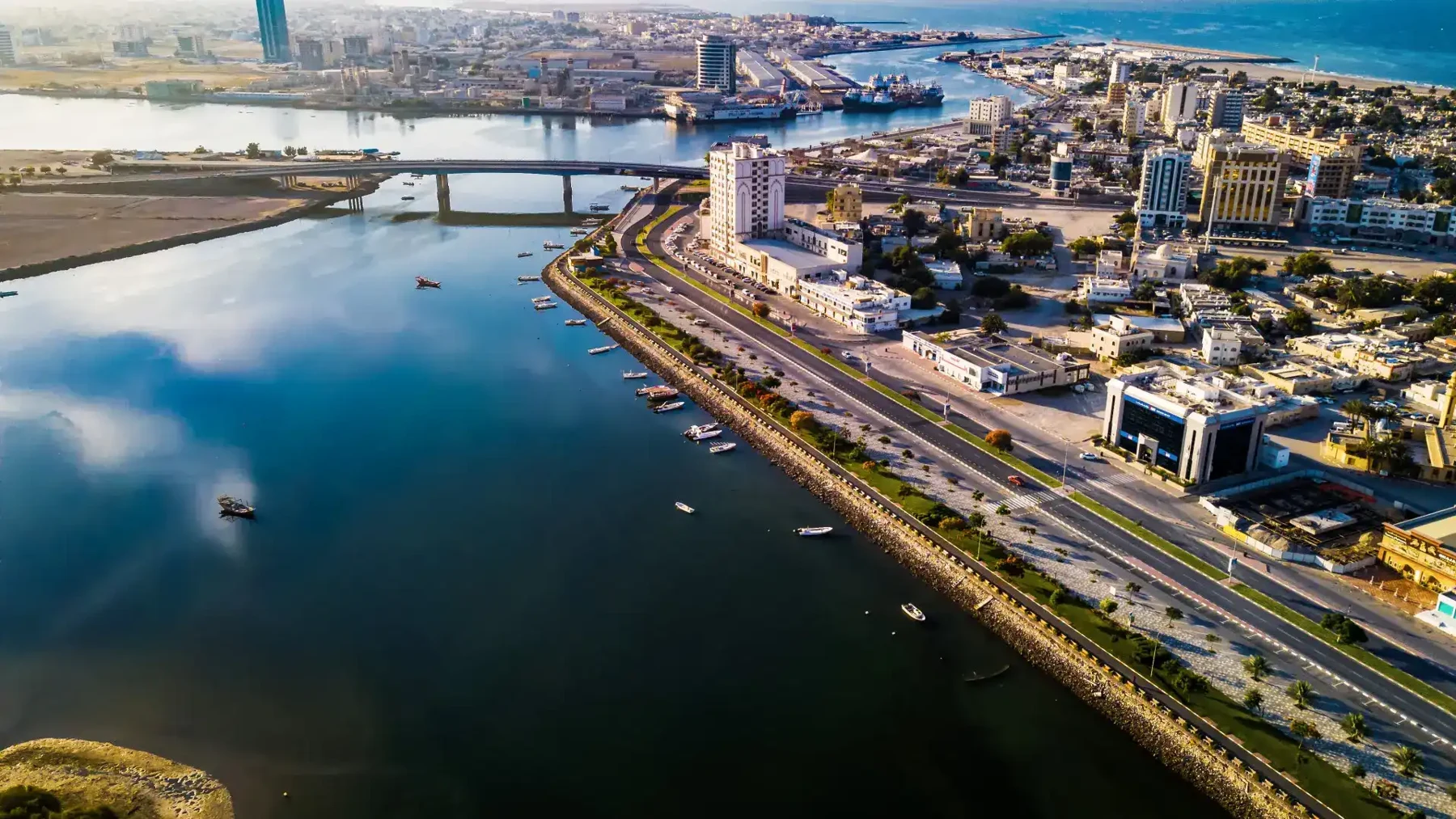 Aerial waterfront cityscape from Apex Investment’s website