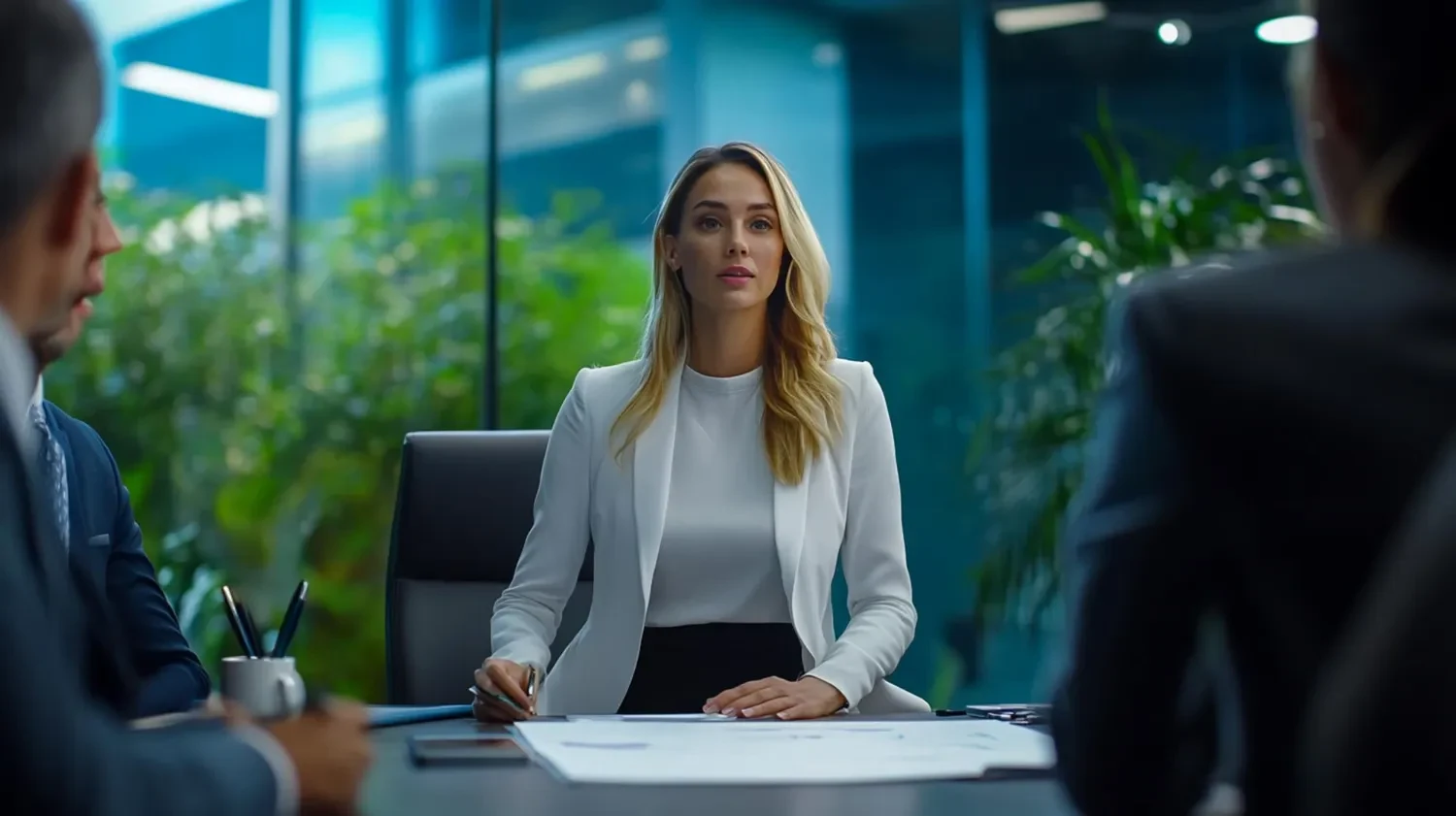Professional meeting scene from Talent Connect’s website